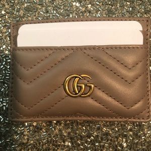 Gucci 5-slot cardholder with tags, duster, and box